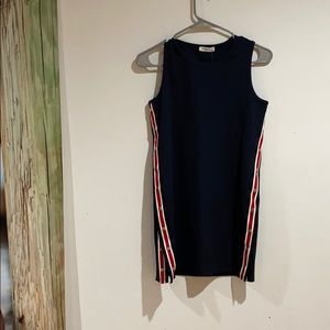 Girls side stripe party dress